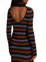 Striped Merino Wool Turtleneck Sweater -