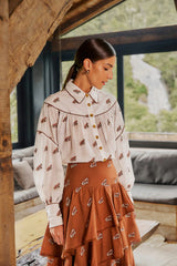 Off-White Embroidered Horses Blouse