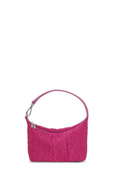PINK SMALL BUTTERFLY POUCH SATIN BAG - Shocking Pink