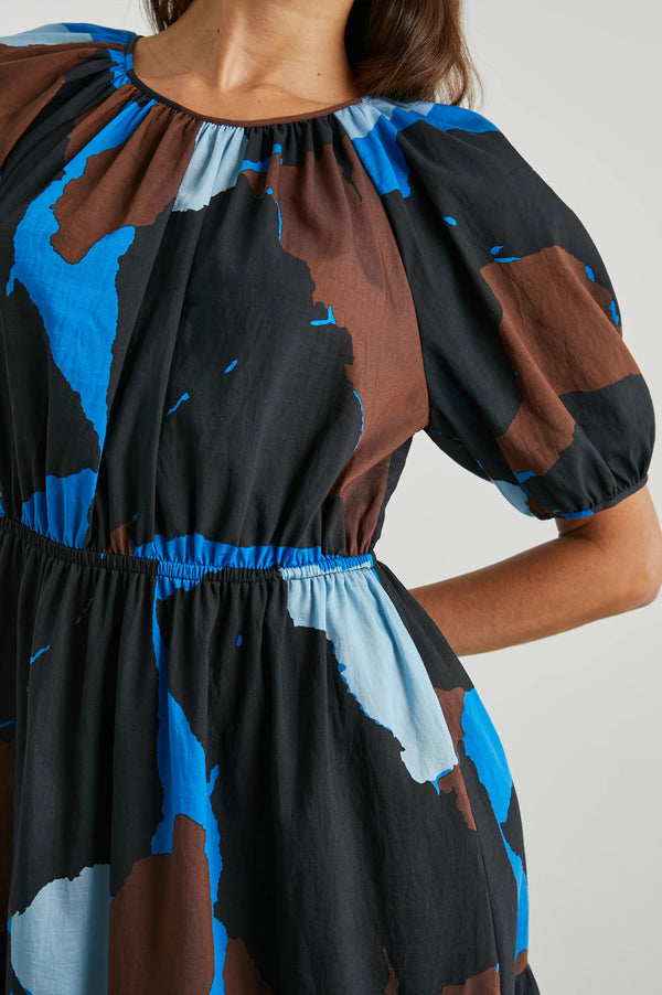 Khloe Dress Blue Multi Color Block