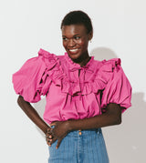 JANET BLOUSE | BRIGHT PINK