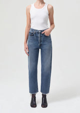 90's Crop Mid Rise Loose Straight - Oblique