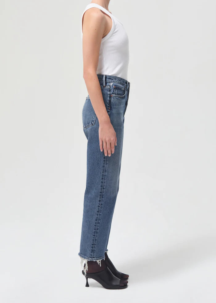 90's Crop Mid Rise Loose Straight - Oblique