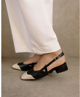 Noah - Black and White Leather Pumps