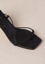 Bellini - Black Leather Sandals